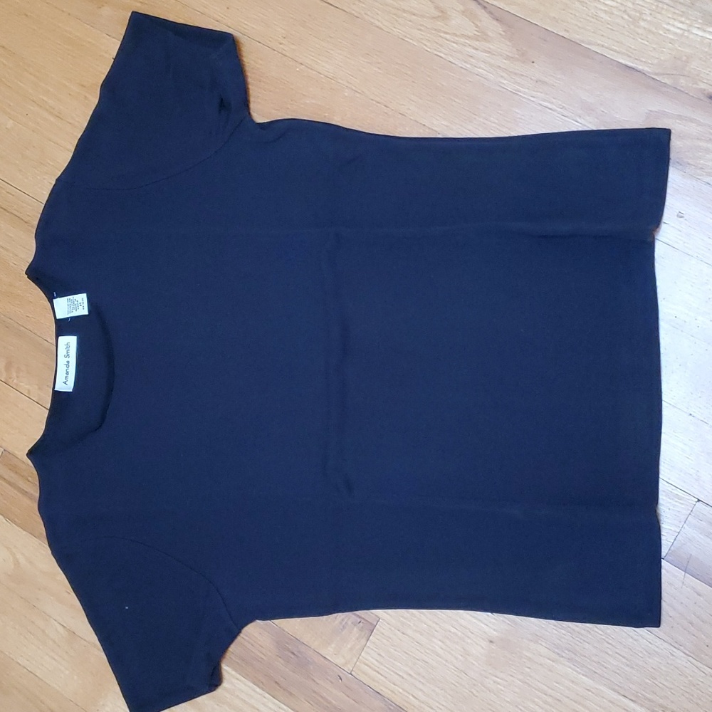 AMANDA SMITH Cotton-Stretch T-shirt - Black